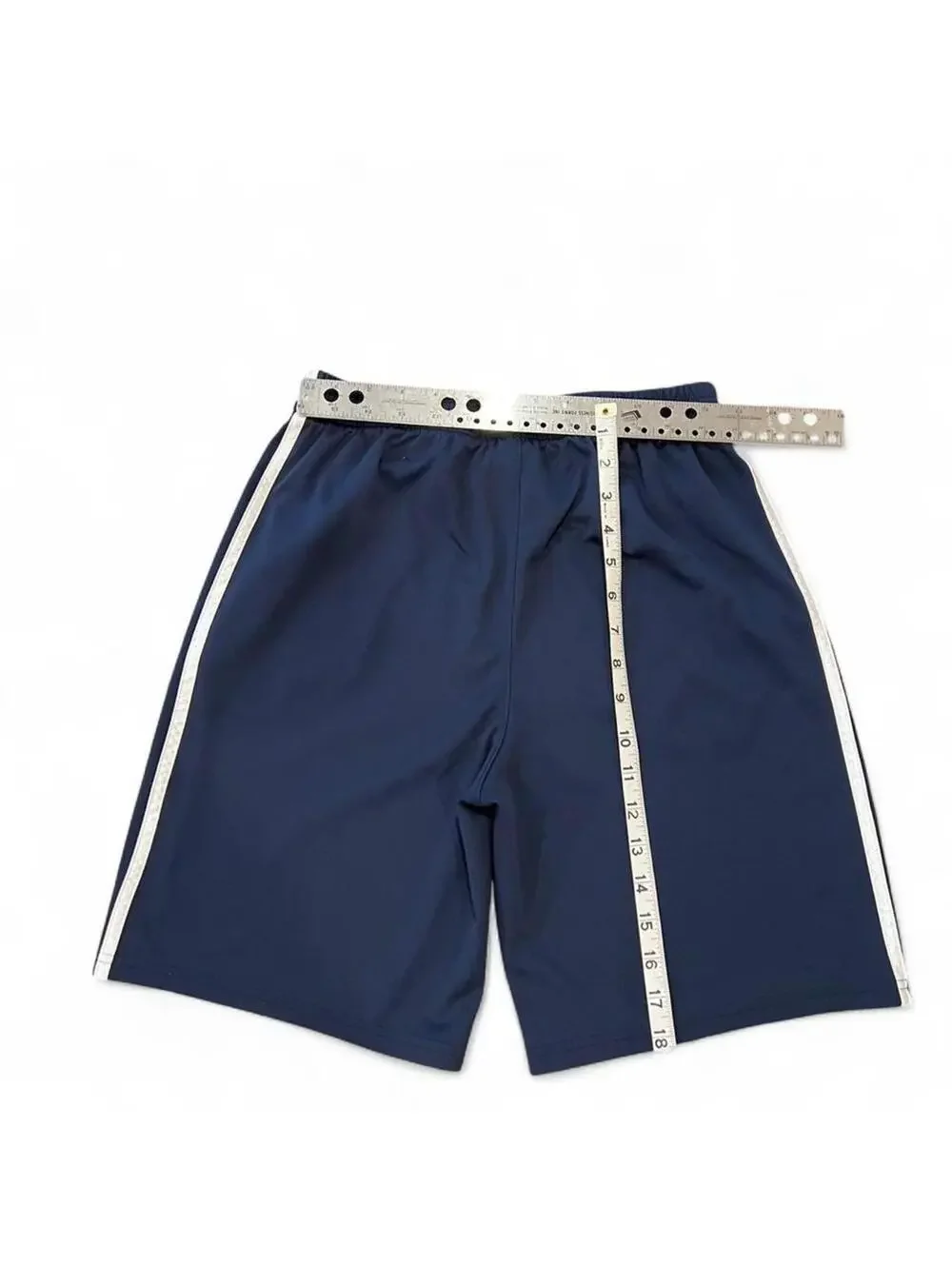 Vintage Adidas Navy Stripe Athletic Shorts - Picture 5 of 8